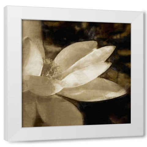 Bronze Lily IV White Modern Wood Framed Art Print by Bay, Noah
