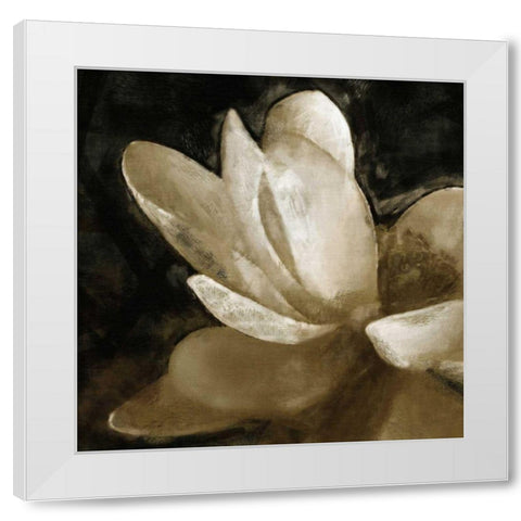 Bronze Lily V White Modern Wood Framed Art Print by Bay, Noah