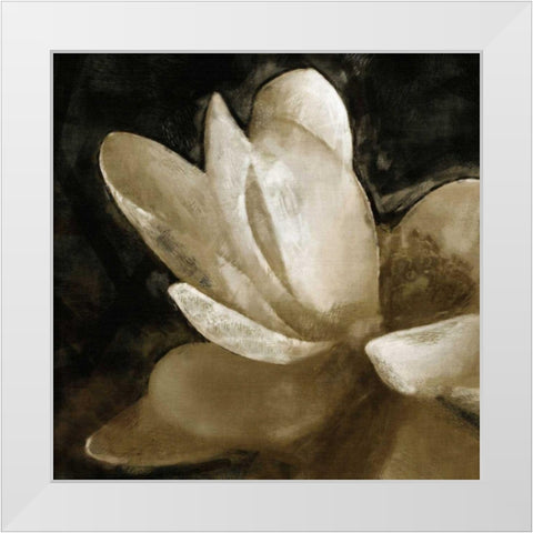Bronze Lily V White Modern Wood Framed Art Print by Bay, Noah