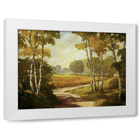 Country Walk I White Modern Wood Framed Art Print by Reynolds, Graham