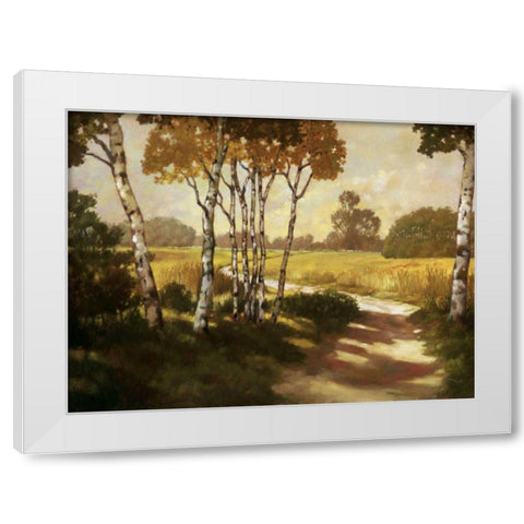 Country Walk II White Modern Wood Framed Art Print by Reynolds, Graham