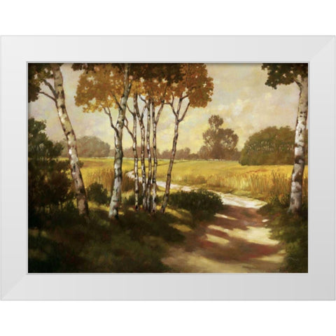 Country Walk II White Modern Wood Framed Art Print by Reynolds, Graham