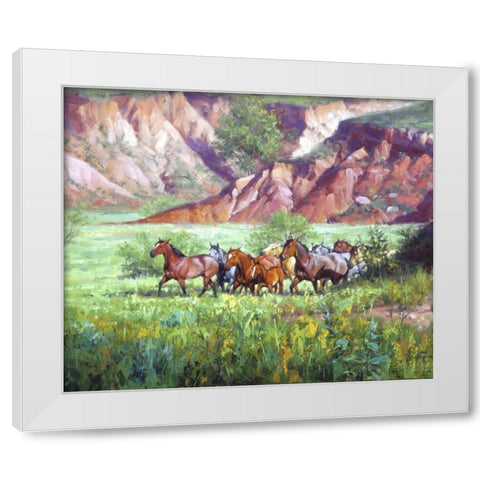 On the Canyon Floor White Modern Wood Framed Art Print by Sorenson, Jack