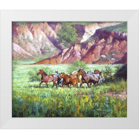 On the Canyon Floor White Modern Wood Framed Art Print by Sorenson, Jack