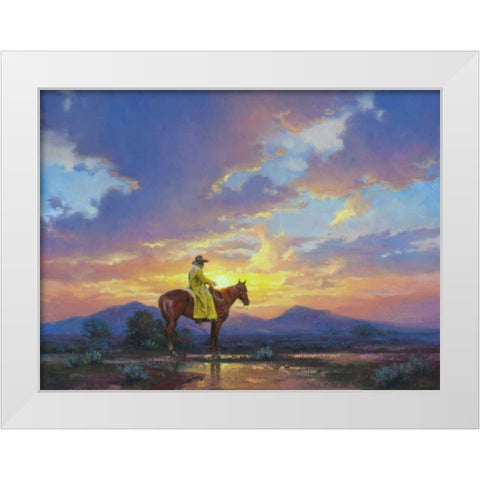 Sun Burn White Modern Wood Framed Art Print by Sorenson, Jack