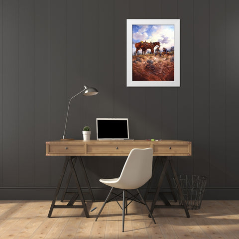 Sage Advice White Modern Wood Framed Art Print by Sorenson, Jack