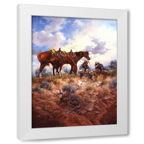 Sage Advice White Modern Wood Framed Art Print by Sorenson, Jack