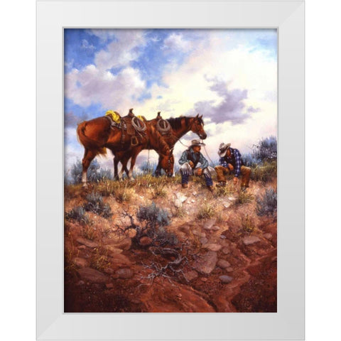Sage Advice White Modern Wood Framed Art Print by Sorenson, Jack