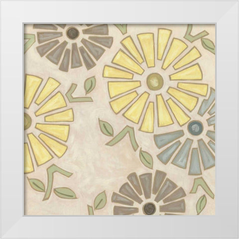 Pastel Pinwheels I White Modern Wood Framed Art Print by Deans, Karen