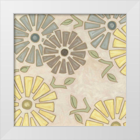 Pastel Pinwheels II White Modern Wood Framed Art Print by Deans, Karen