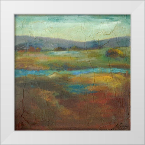 Barons Creek Vista I White Modern Wood Framed Art Print by Combs, Joyce