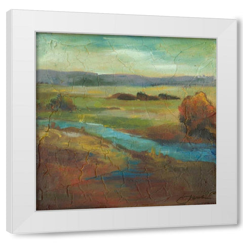 Barons Creek Vista II White Modern Wood Framed Art Print by Combs, Joyce
