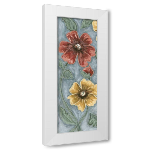 Wild Poppies I White Modern Wood Framed Art Print by Deans, Karen