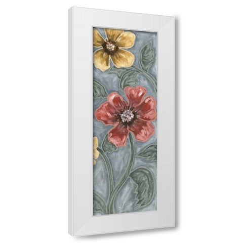 Wild Poppies II White Modern Wood Framed Art Print by Deans, Karen