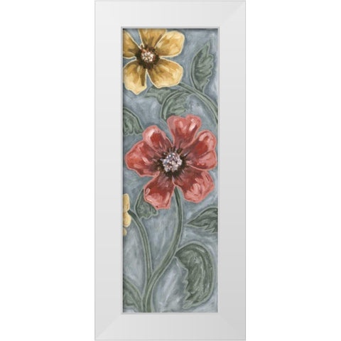 Wild Poppies II White Modern Wood Framed Art Print by Deans, Karen