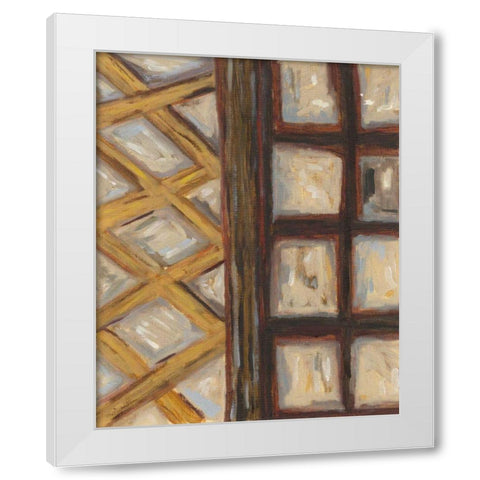 Textured Windows I White Modern Wood Framed Art Print by Deans, Karen