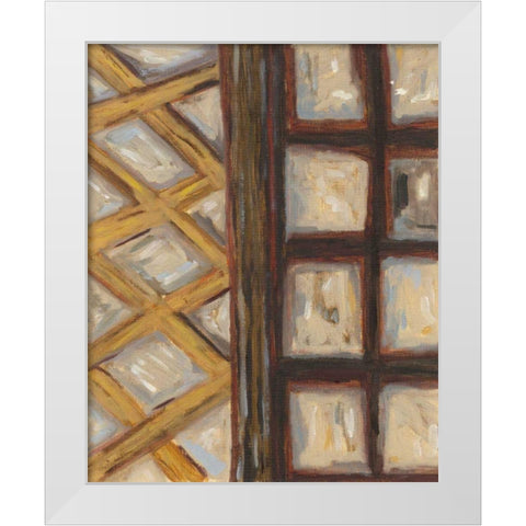 Textured Windows I White Modern Wood Framed Art Print by Deans, Karen