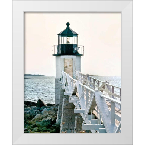 Lighthouse Views I White Modern Wood Framed Art Print by Perry, Rachel