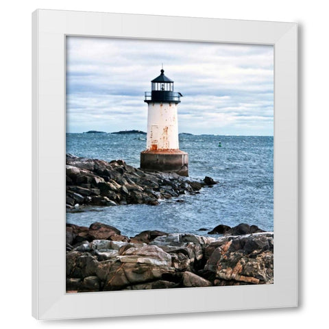 LIghthouse Views III White Modern Wood Framed Art Print by Perry, Rachel