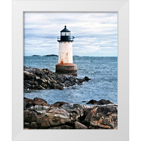 LIghthouse Views III White Modern Wood Framed Art Print by Perry, Rachel