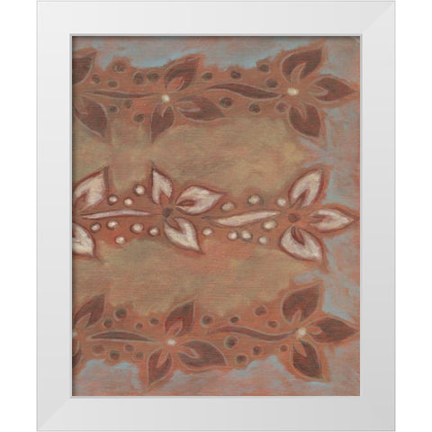 Floral Vines II White Modern Wood Framed Art Print by Deans, Karen