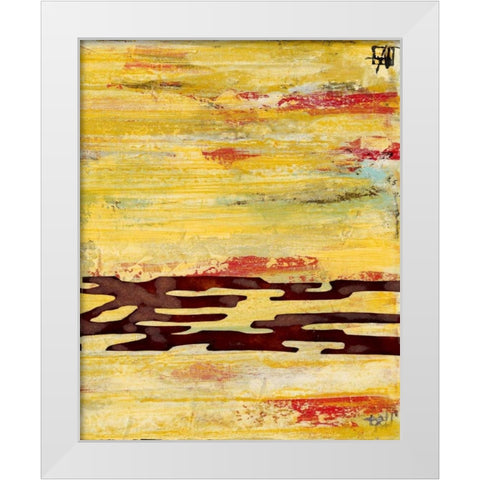 Tire Mark II White Modern Wood Framed Art Print by Avondet, Natalie