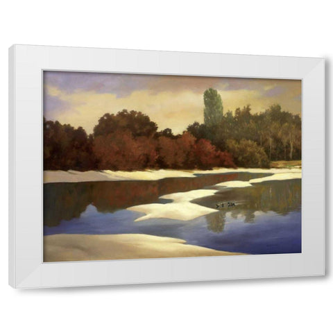 Sandbanks I White Modern Wood Framed Art Print by Reynolds, Graham