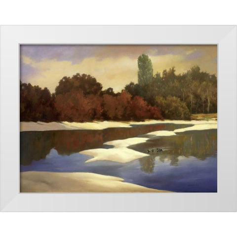 Sandbanks I White Modern Wood Framed Art Print by Reynolds, Graham