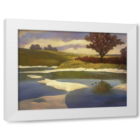 Sandbanks II White Modern Wood Framed Art Print by Reynolds, Graham
