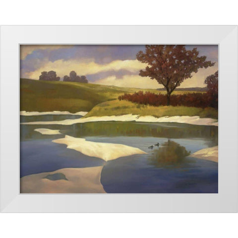 Sandbanks II White Modern Wood Framed Art Print by Reynolds, Graham