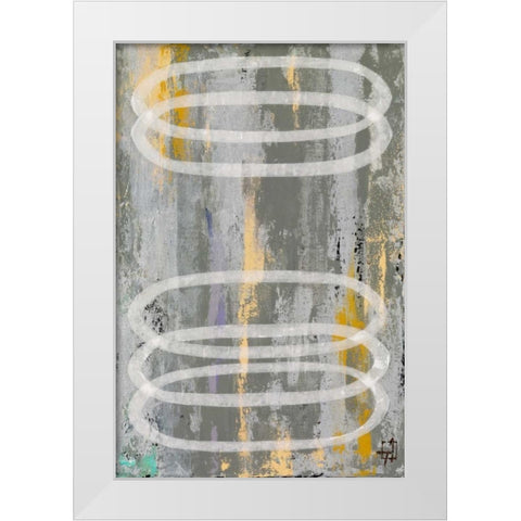 Circles 2-3 White Modern Wood Framed Art Print by Avondet, Natalie