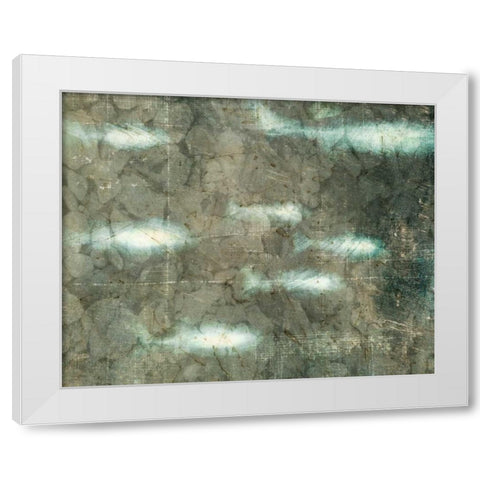 New School III White Modern Wood Framed Art Print by Vision Studio