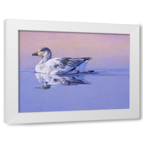 Morning Glory White Modern Wood Framed Art Print by Chapman, Julie T.