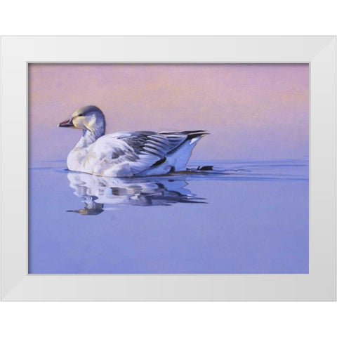 Morning Glory White Modern Wood Framed Art Print by Chapman, Julie T.