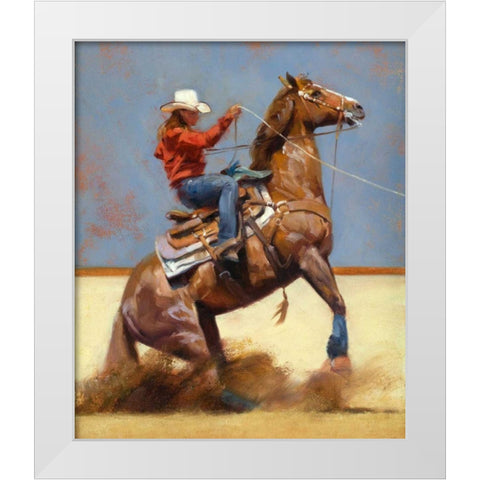 Breakaway White Modern Wood Framed Art Print by Chapman, Julie T.