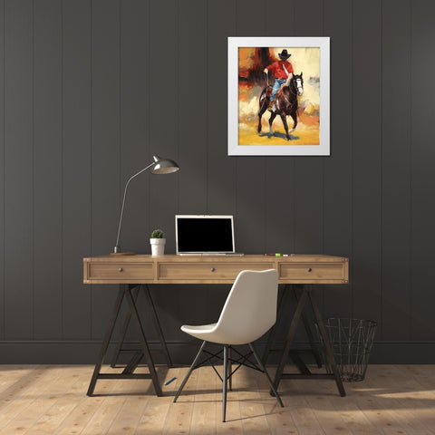 Rodeo Style White Modern Wood Framed Art Print by Chapman, Julie T.