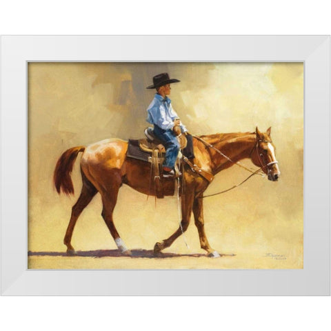 Dreams to Match White Modern Wood Framed Art Print by Chapman, Julie T.