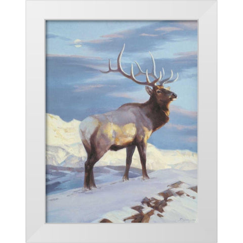 Royal Morning White Modern Wood Framed Art Print by Chapman, Julie T.