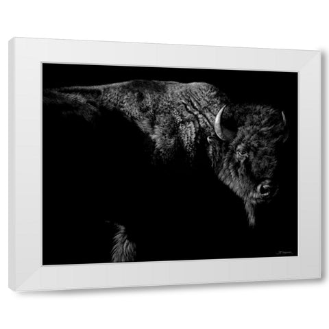 Enduring White Modern Wood Framed Art Print by Chapman, Julie T.