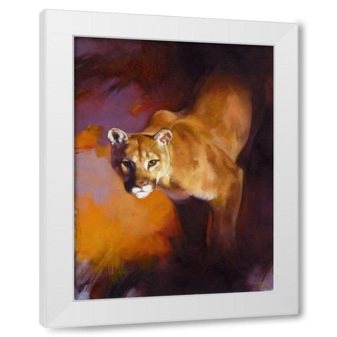 Out of the Shadows White Modern Wood Framed Art Print by Chapman, Julie T.