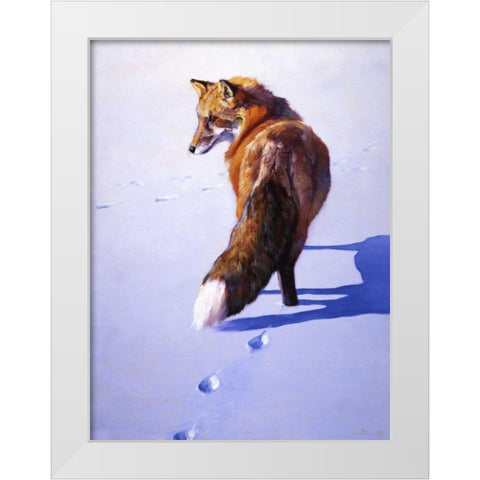 Morning News White Modern Wood Framed Art Print by Chapman, Julie T.