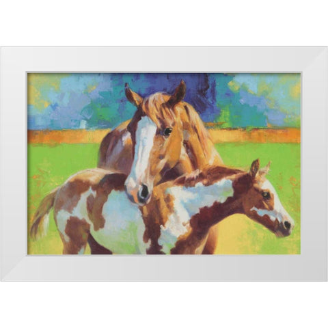 Morning Colors White Modern Wood Framed Art Print by Chapman, Julie T.