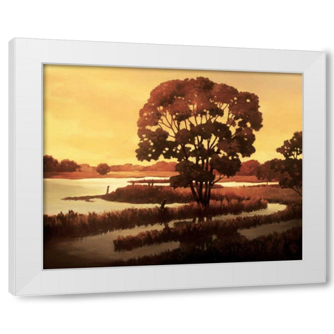 Evening Water I White Modern Wood Framed Art Print by Reynolds, Graham