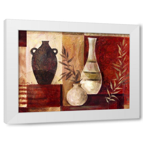 Spice Vases I White Modern Wood Framed Art Print by Cohen, Marietta