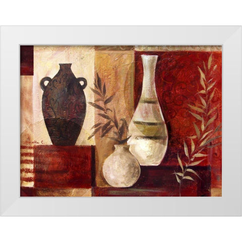 Spice Vases I White Modern Wood Framed Art Print by Cohen, Marietta