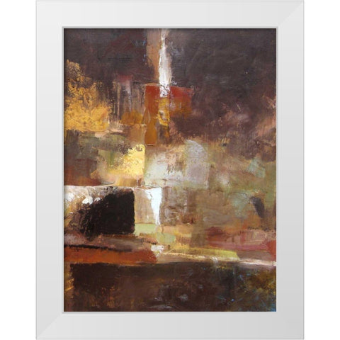 Earth Tones II White Modern Wood Framed Art Print by Cohen, Marietta
