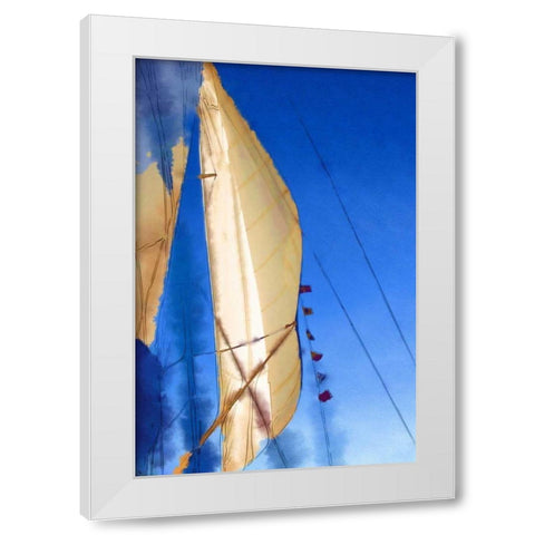 Sailing I White Modern Wood Framed Art Print by Head, Danny