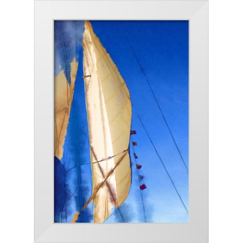 Sailing I White Modern Wood Framed Art Print by Head, Danny
