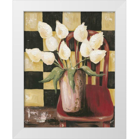 Bright Tulips White Modern Wood Framed Art Print by Reynolds, Jade
