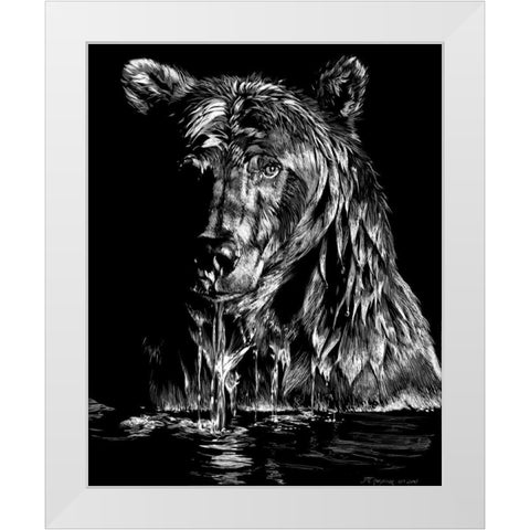 Evening Ablutions White Modern Wood Framed Art Print by Chapman, Julie T.